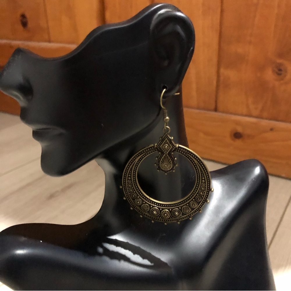 Beautiful brass earring bohemian